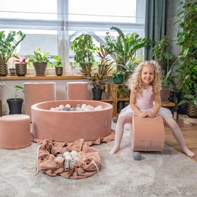 KiddyMoon Piankowy skoczek Bean Zabawka bujak, róż pustyni