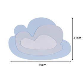KiddyMoon Relief 3D BR-002 Cloud Akcesoria dekoracje, chmura: niebieski/szary