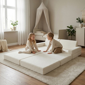 KiddyMoon Kanapa piankowa KKMP-1400 z poduszkami Teddy