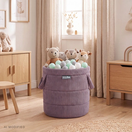 KiddyMoon KM-BIN Zabawka kosz, fioletowy
