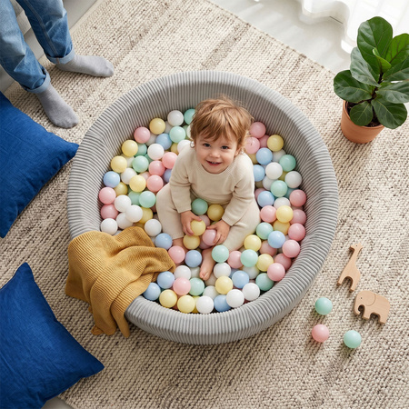KiddyMoon ANAFI basen piankowy z piłeczkami 7 cm