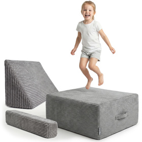 KiddyMoon KFT 700 fotel piankowy z trampoliną ciemnoszary