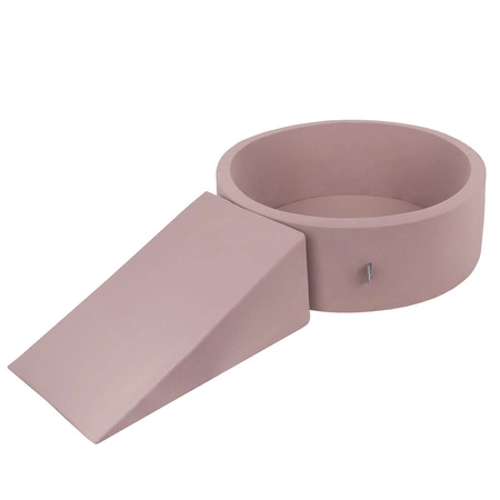 KiddyMoon Piankowy plac zabaw PPZP-OK30D-112 z piłeczkami Zabawka plac zabaw, wrzosowy: brązowy-miedziany-pastelowy beż-łososiowy