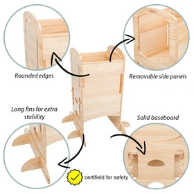 KiddyMoon ST-002 Mebel kitchen helper, natural