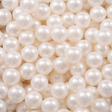 KiddyMoon Plastikowe piłeczki 7cm Zabawka zestaw kulek, perła