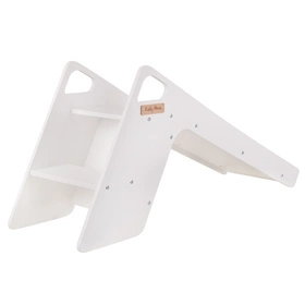 KiddyMoon Krzesełko ślizgawka 2w1 SC-002 Zabawka zjeżdżalnia, biały