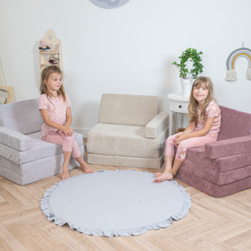 KiddyMoon Fotel KFM-700 Mebel piankowy, szary jasny