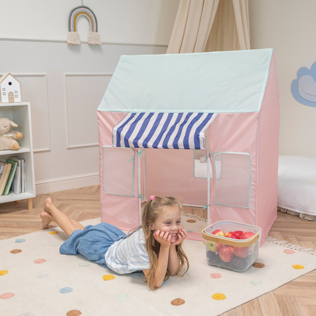 Domek do zabawy PH-300X Zabawka namiot dla dzieci, różowo-miętowy