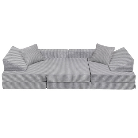 KiddyMoon KANAPA z poduszkami KKMP-1400 Mebel piankowy, ciemnoszary