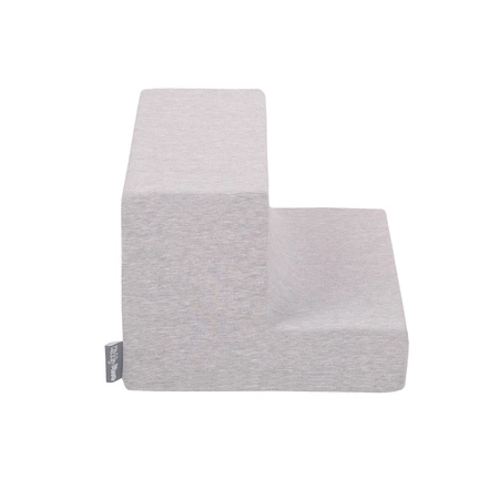 KiddyMoon Piankowy plac zabaw PPZP-KW30D-122 z piłeczkami Zabawka plac zabaw, jasnoszary: żółty-zielony-niebieski-czerwony-pomarańcz