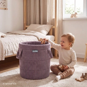 KiddyMoon KM-BIN Zabawka kosz, fioletowy