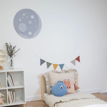 KiddyMoon Relief 3D BR-004 FullMoon Akcesoria dekoracje, księżyc: szary