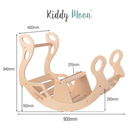KiddyMoon Bujak dla dzieci WR-001 Zabawka na biegunach, white