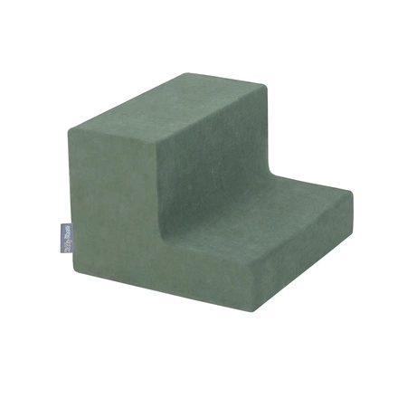 KiddyMoon Piankowy plac zabaw VELVET PPZP-OK30V-115 z piłeczkami Zabawka plac zabaw, zieleń lasu: ciemny turkus-zielonoszary-biały