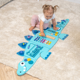 KiddyMoon Tablica manipulacyjna AB-001 Zabawka edukacyjna, blue