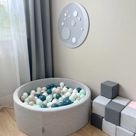 KiddyMoon Relief 3D BR-004 FullMoon Akcesoria dekoracje, księżyc: szary