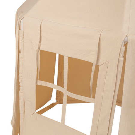 KiddyMoon Namiot dla dzieci NK-002 z piłeczkami 7cm Zabawka namiot dla dzieci, natural: pastelowy beż-pastelowy żółty-biały-mięta-pudrowy róż