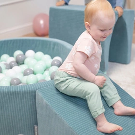 KiddyMoon Piankowy plac zabaw STRIPES PPZVS-244 Zabawka plac zabaw, zielony