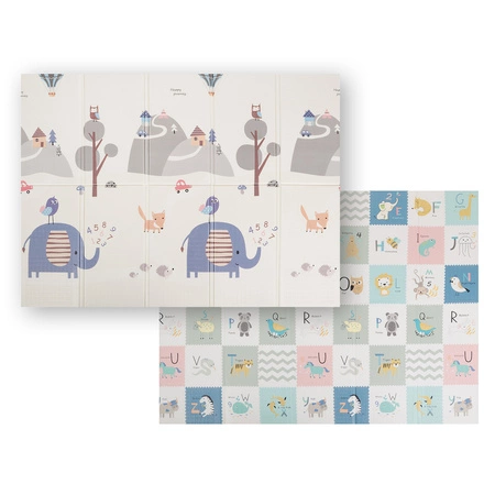 KiddyMoon FM-001 Zabawka mata, mountains/elephant