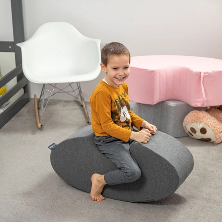 KiddyMoon Piankowy skoczek Bean Zabawka bujak, ciemnoszary