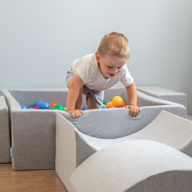 KiddyMoon Piankowy plac zabaw PPZ-212 Zabawka plac zabaw, jasnoszary