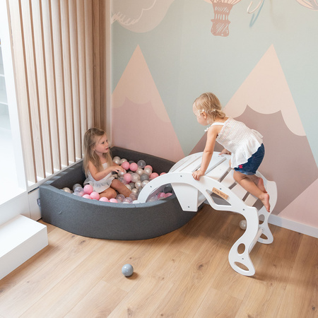KiddyMoon Bujak dla dzieci WR-001 Zabawka na biegunach, white