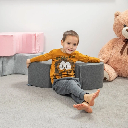 KiddyMoon Piankowy skoczek Bean Zabawka bujak, ciemnoszary