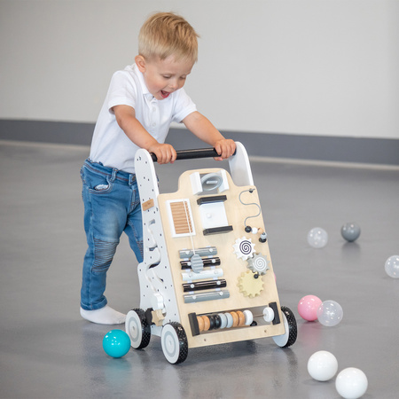 KiddyMoon Chodzik WK-001 Zabawka edukacyjna, czarno-biały