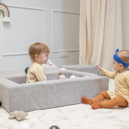 KiddyMoon SBMP-900 Mebel piankowy, jasnoszary: ciemny turkus-pastelowy beż-biały-mięta