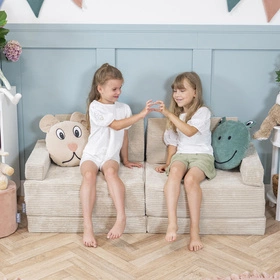 KiddyMoon KANAPA z poduszkami KKMP-1400 Mebel piankowy, beżowy