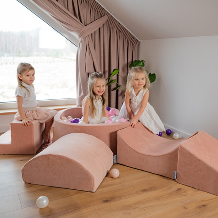 KiddyMoon Piankowy plac zabaw VELVET PPZV-211 Zabawka plac zabaw, róż pustyni