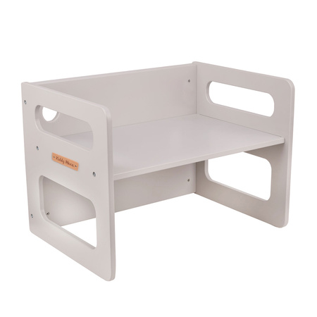 KiddyMoon Stolik + krzesło TC-001 Mebel zestaw mebelków, MDF grey