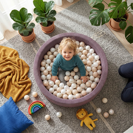 KiddyMoon ANAFI basen piankowy z piłeczkami 7 cm
