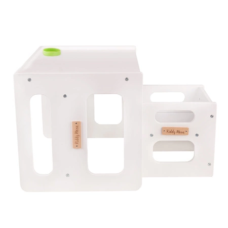 KiddyMoon Stolik + krzesło TC-001 Mebel zestaw mebelków, MDF white