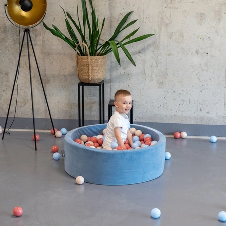 KiddyMoon Plastikowe piłeczki 7cm Zabawka zestaw kulek, łososiowy