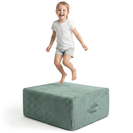 KiddyMoon KTR-700 pufa trampolina sprężyny bonellowe zielony