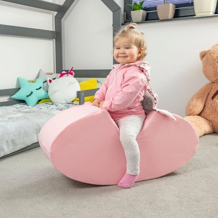 KiddyMoon Piankowy skoczek Bean Zabawka bujak, różowy
