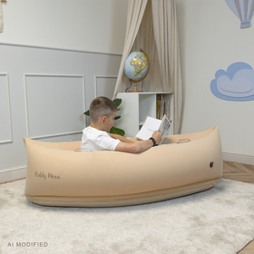 KiddyMoon IP-001 Dmuchana łódka Zabawka sensoryczna, beżowy