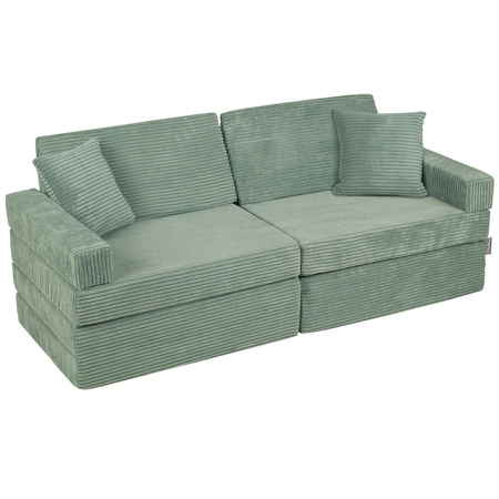 KiddyMoon KANAPA z poduszkami KKMP-1400 Mebel piankowy, zielony