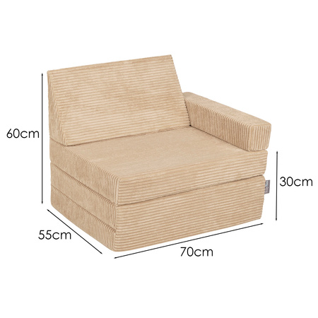 KiddyMoon Fotel KFM-700 Mebel piankowy, beżowy