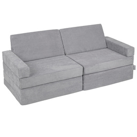 KiddyMoon Kanapa KKM-1400 Mebel piankowy, ciemnoszary