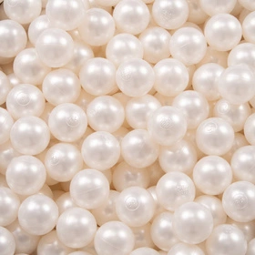 KiddyMoon Plastikowe piłeczki 7cm Zabawka zestaw kulek, perła