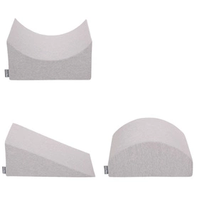 KiddyMoon Piankowy plac zabaw PPZP-KW30D-114 z piłeczkami Zabawka plac zabaw, jasnoszary: szary-biały-turkus