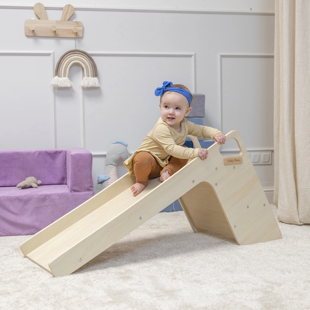 KiddyMoon Krzesełko ślizgawka 2w1 SC-002 Zabawka zjeżdżalnia