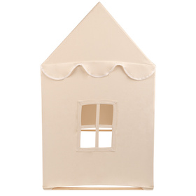 KiddyMoon Domek dla dzieci PH-001 z piłeczkami 7cm Zabawka namiot dla dzieci, natural: biały-perła-pastelowy beż-zielonoszary