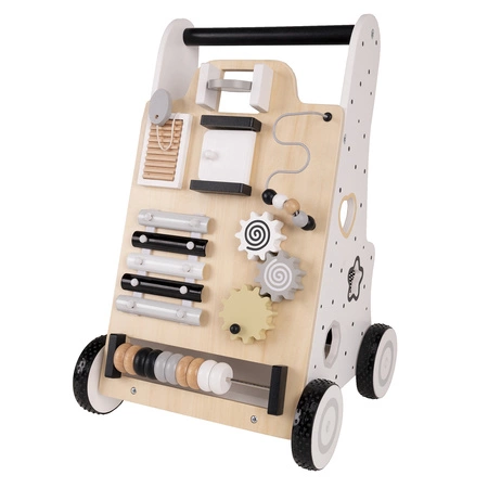 KiddyMoon Chodzik WK-001 Zabawka edukacyjna, czarno-biały