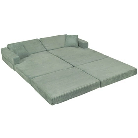 KiddyMoon KANAPA z poduszkami KKMP-1400 Mebel piankowy, zielony