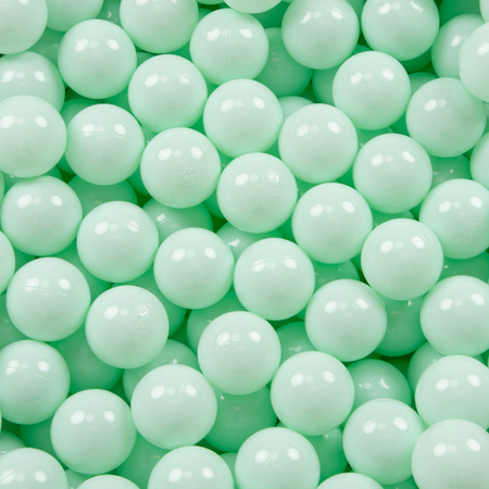 KiddyMoon Plastikowe piłeczki 7cm Zabawka zestaw kulek, mięta