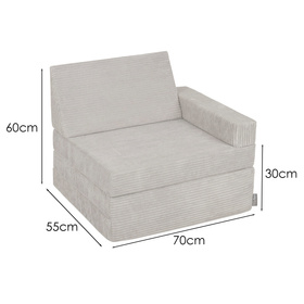 KiddyMoon Fotel KFM-700 Mebel piankowy, szary jasny