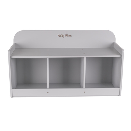KiddyMoon Ławka z półkami BN-001 Mebel z półkami, szary